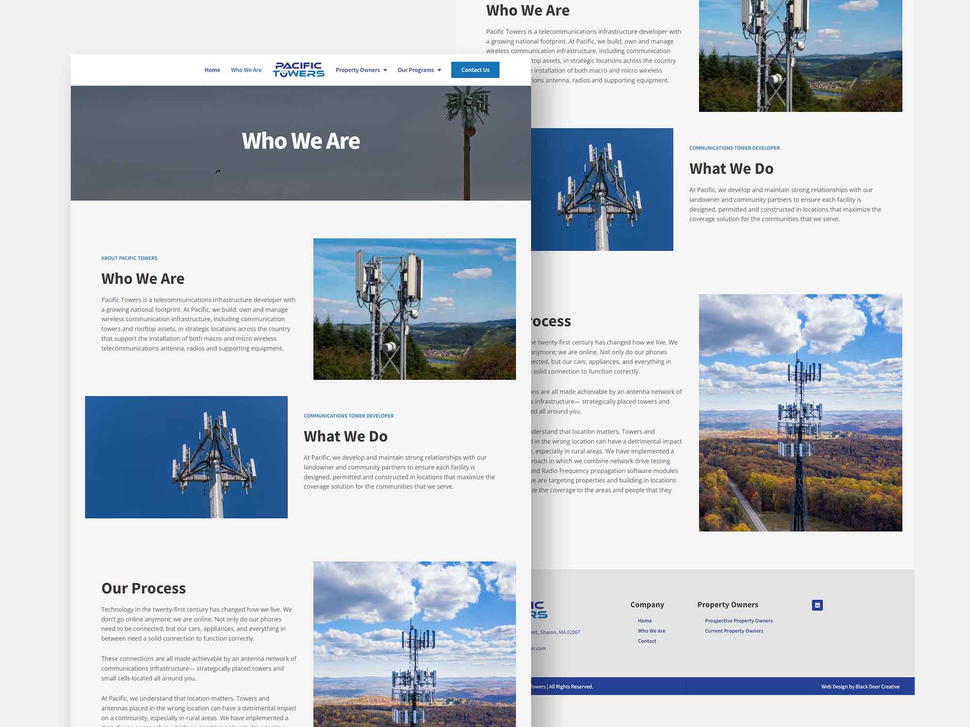 Pacific Towers Website Who We Are page
